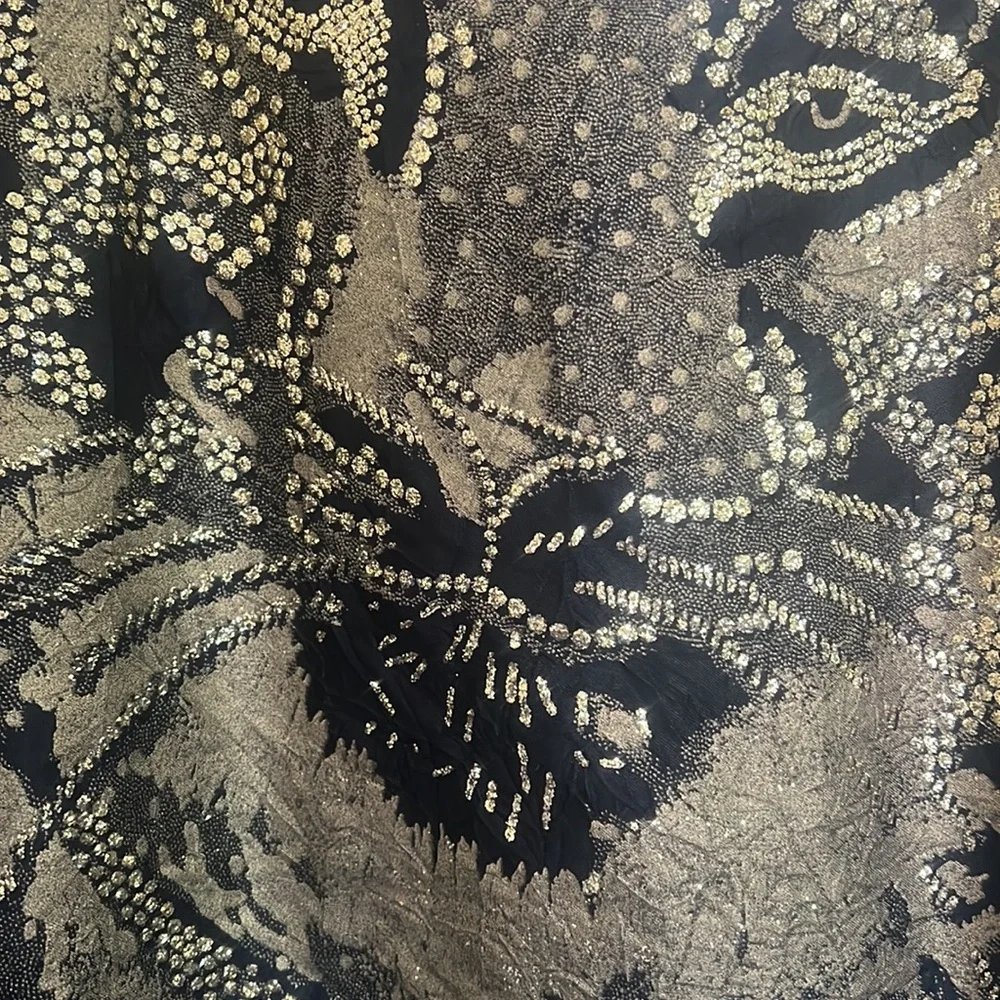 Vintage Bedazzled Gold Lion Long Sleeve Sweater - Picture 3 of 3